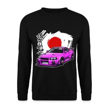 Jdm / Tuning / Turbocharger / Rims / Chiptuning - Unisex Sweatshirt - black - Front - Alina (178cm) & Michal (187cm)