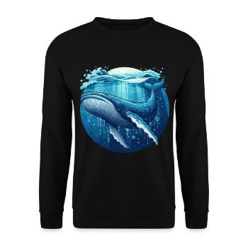 Blauwal - Unisex Pullover - Schwarz - Vorne - Alina (178cm) & Michal (187cm)