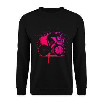 Road Bike Road Bike Road Cyclist Men Road Bike - Unisex Sweatshirt - black - Front - Alina (178cm) & Michal (187cm)