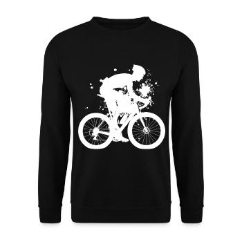 Rennradfahren Roadbike Damen Rennradfahrer - Unisex Pullover - Schwarz - Vorne - Alina (178cm) & Michal (187cm)
