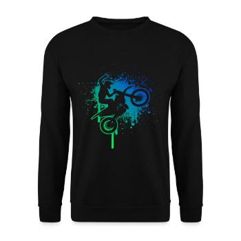 Men's Freestyle Motocross Motocross Supermoto - Unisex Sweatshirt - black - Front - Alina (178cm) & Michal (187cm)
