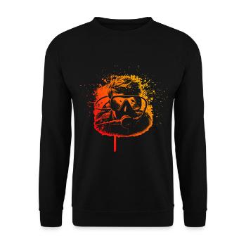 Plongée sous-marine Plongeur Plongée Hommes - Sweat-shirt Unisexe - noir - Devant - Alina (178cm) & Michal (187cm)