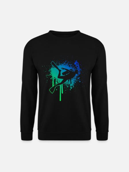 Taucher Scuba Taucher Free Dive Scuba Diver - Unisex Pullover - Schwarz