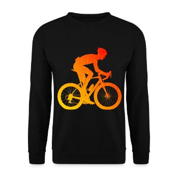 Vélo de route pour hommes Vélo de route pour femmes - Sweat-shirt Unisexe - noir - Devant - Alina (178cm) & Michal (187cm)