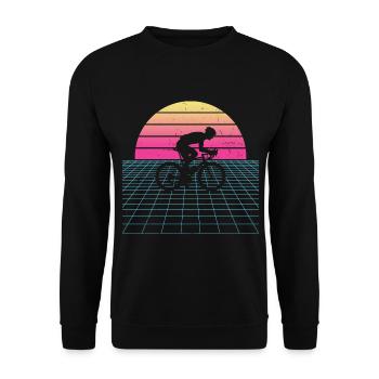 Cycliste de route Vélo de route Hommes Vélo de route Femmes - Sweat-shirt Unisexe - noir - Devant - Alina (178cm) & Michal (187cm)