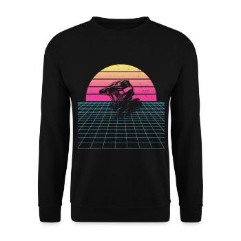 Herren Mountainbiker Radfahrer Radfahren - Unisex Pullover - Schwarz - Vorne - Alina (178cm) & Michal (187cm)
