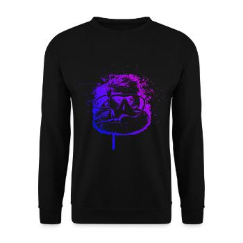 Men's Women's Diver Free Dive Diving Scuba Diving - Unisex Sweatshirt - black - Front - Alina (178cm) & Michal (187cm)