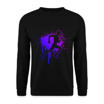 Cross Country Running Race Running Jogging - Unisex Sweatshirt - black - Front - Alina (178cm) & Michal (187cm)