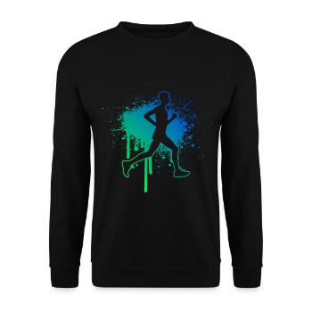 Course à pied de cross-country de jogging femmes - Sweat-shirt Unisexe - noir - Devant - Alina (178cm) & Michal (187cm)