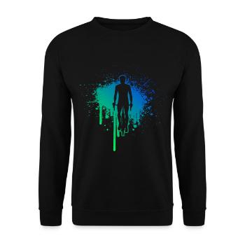 Vélo VTT Vélo VTT Femme Vélo Vélo - Sweat-shirt Unisexe - noir - Devant - Alina (178cm) & Michal (187cm)