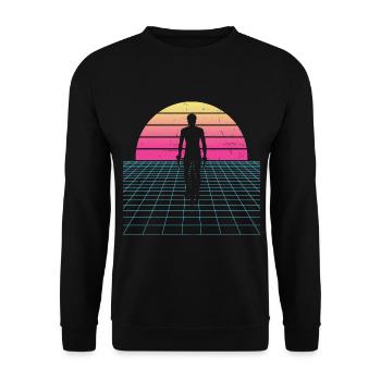 VTT Vélo Vélo Hommes Cyclistes - Sweat-shirt Unisexe - noir - Devant - Alina (178cm) & Michal (187cm)