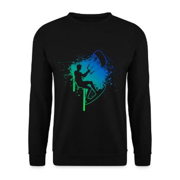 Kiten Men Kite Kitesurf Kitesurfing Women - Unisex Sweatshirt - black - Front - Alina (178cm) & Michal (187cm)