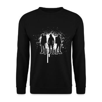 Escalade de bloc Grimpeur Escalade Hommes - Sweat-shirt Unisexe - noir - Devant - Alina (178cm) & Michal (187cm)