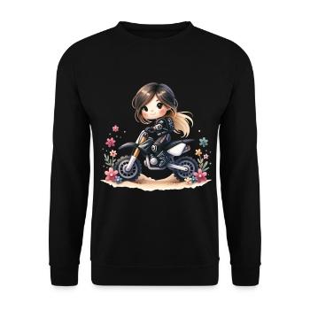 Motocross Filles - Sweat-shirt Unisexe - noir - Devant - Alina (178cm) & Michal (187cm)