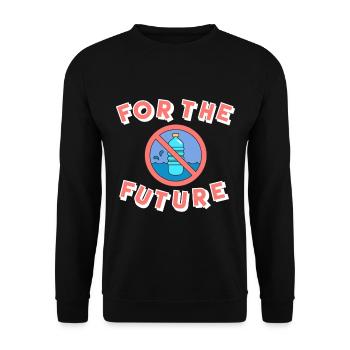 Naturschutz Plastik Klimawandel - Unisex Pullover - Schwarz - Vorne - Alina (178cm) & Michal (187cm)