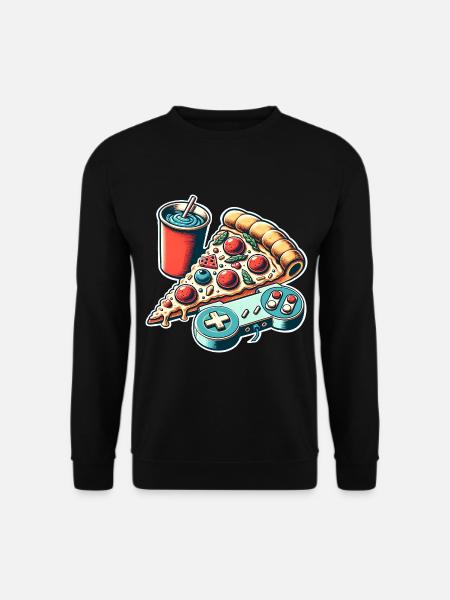 Pizza Gaming Gamer - Unisex Sweatshirt - black