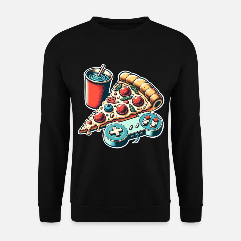 Pizza Gaming Gamer - Unisex Sweatshirt - black