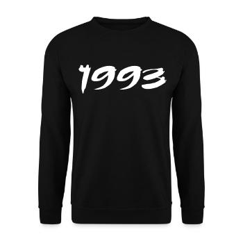 1993 Gift 32nd Anniversary 1993 Retro 1993 - Unisex Sweatshirt - black - Front - Alina (178cm) & Michal (187cm)