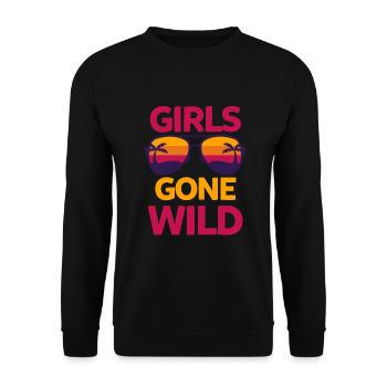 Junggesellenabschied - Unisex Pullover - Schwarz - Vorne - Alina (178cm) & Michal (187cm)