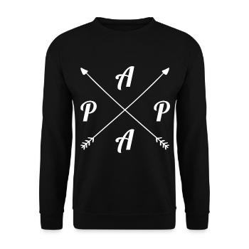 Papa - Sweat-shirt Unisexe - noir - Devant - Alina (178cm) & Michal (187cm)