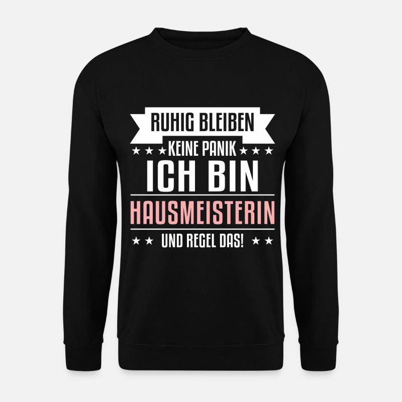 Hausmeisterin Frau Geburtstag Weihnachten Geschenk - Unisex Pullover - Schwarz