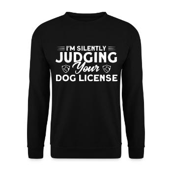 Animal inspector strays catch gift - Unisex Sweatshirt - black - Front - Alina (178cm) & Michal (187cm)