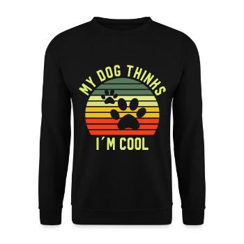 My Dog Things In Cool Dog - Unisex Sweatshirt - black - Front - Alina (178cm) & Michal (187cm)