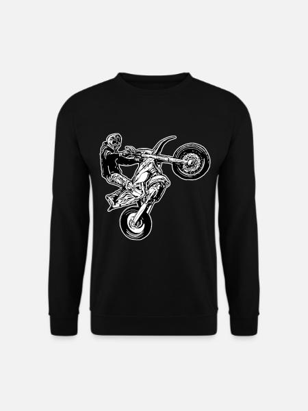 Supermoto / Supermotard / Supermoto Wheelie Biker - Unisex Pullover - Schwarz