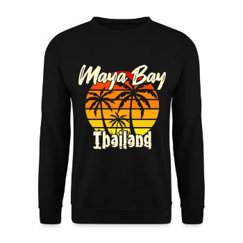 Vintage Maya Bay Thaïlande - Sweat-shirt Unisexe - noir - Devant - Alina (178cm) & Michal (187cm)