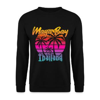 Vintage Maya Bay Thaïlande - Sweat-shirt Unisexe - noir - Devant - Alina (178cm) & Michal (187cm)