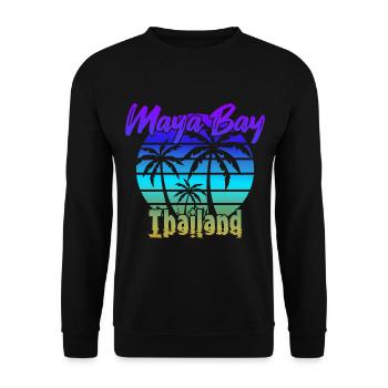 Vintage Maya Bay Thaïlande - Sweat-shirt Unisexe - noir - Devant - Alina (178cm) & Michal (187cm)