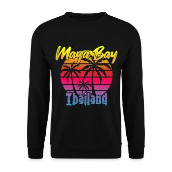 Vintage Maya Bay Thaïlande - Sweat-shirt Unisexe - noir - Devant - Alina (178cm) & Michal (187cm)