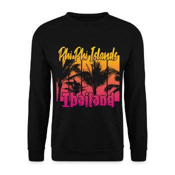 Îles Phi Phi Thaïlande - Sweat-shirt Unisexe - noir - Devant - Alina (178cm) & Michal (187cm)