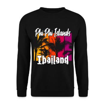 Îles Phi Phi Thaïlande - Sweat-shirt Unisexe - noir - Devant - Alina (178cm) & Michal (187cm)