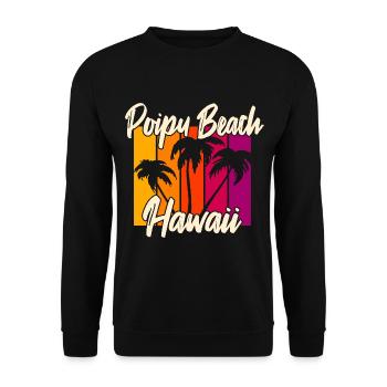 Poipu Beach Hawaii - Unisex Sweatshirt - black - Front - Alina (178cm) & Michal (187cm)