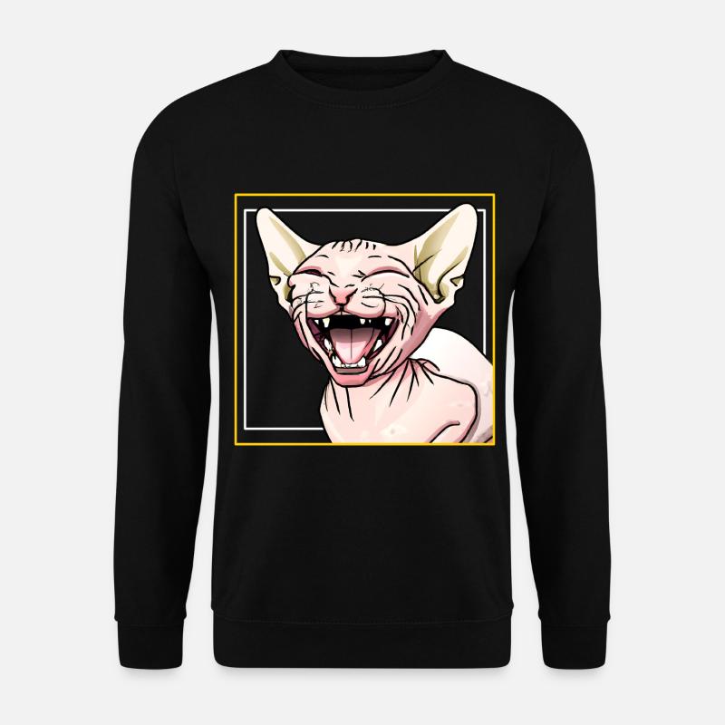 Le chat Sphynx rit - Sweat-shirt Unisexe - noir