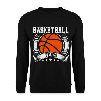 Basketball Basketballer Team - Unisex Pullover - Schwarz - Vorne - Alina (178cm) & Michal (187cm)