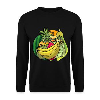Sommer Vitamine Obst Früchte Erfrischung Diät - Unisex Pullover - Schwarz - Vorne - Alina (178cm) & Michal (187cm)