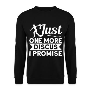 Discus Throw Discus Thrower Athletics Discus - Unisex Sweatshirt - black - Front - Alina (178cm) & Michal (187cm)