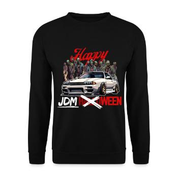 Jdm Halloween edition / Tuning Mechanic Costume - Unisex Sweatshirt - black - Front - Alina (178cm) & Michal (187cm)