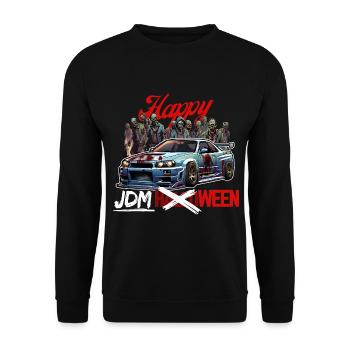 Jdm Halloween edition / Tuning Mechanic Costume - Unisex Sweatshirt - black - Front - Alina (178cm) & Michal (187cm)