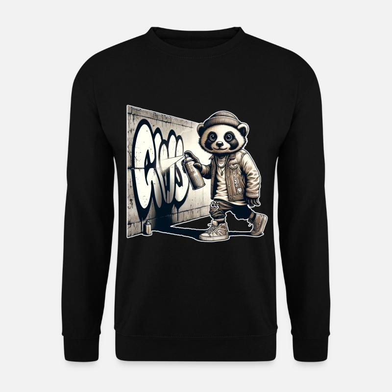 Panda Graffiti - Unisex Sweatshirt - black