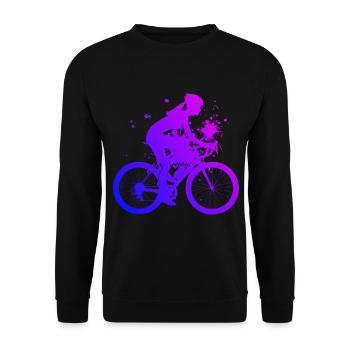 Herren Radfahrer Radeln Mtb Velo Damen - Unisex Pullover - Schwarz - Vorne - Alina (178cm) & Michal (187cm)