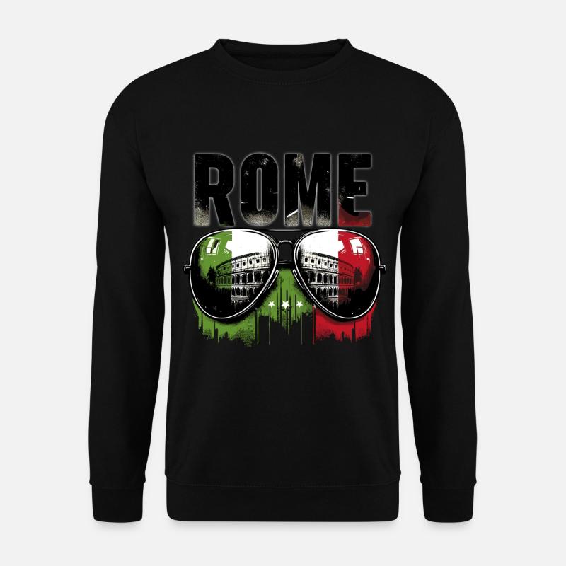 Rom Sonnenbrillen mit Kolosseum - Unisex Pullover - Schwarz