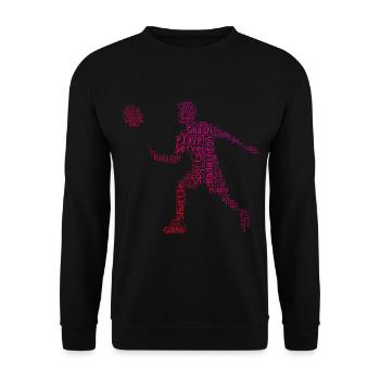 Badminton players Badminton Squash - Unisex Sweatshirt - black - Front - Alina (178cm) & Michal (187cm)