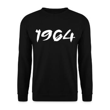 1964 Gift 61st Anniversary 1964 Retro 1964 - Unisex Sweatshirt - black - Front - Alina (178cm) & Michal (187cm)