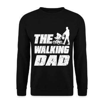 Le père de marche - Sweat-shirt Unisexe - noir - Devant - Alina (178cm) & Michal (187cm)