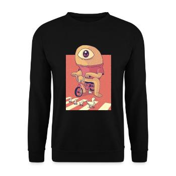 Idée cadeau T-shirt Cyclops Alien - Sweat-shirt Unisexe - noir - Devant - Alina (178cm) & Michal (187cm)