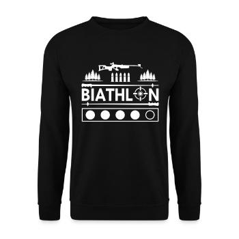Biathlon T-Shirt - Sweat-shirt Unisexe - noir - Devant - Alina (178cm) & Michal (187cm)
