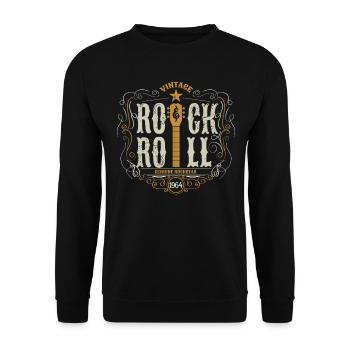 Chemise Vintage Rock Star Vintage 55ème Anniversaire - Sweat-shirt Unisexe - noir - Devant - Alina (178cm) & Michal (187cm)